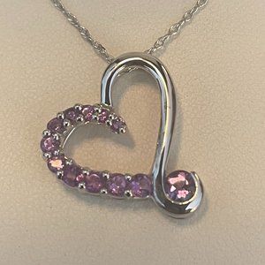 Amethyst Heart Necklace